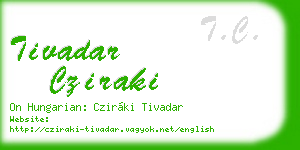 tivadar cziraki business card
