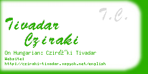 tivadar cziraki business card